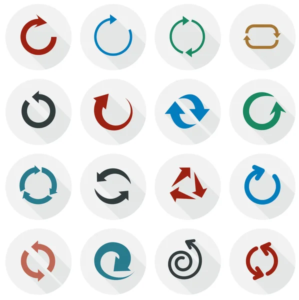 Iconos de flecha plana . — Vector de stock