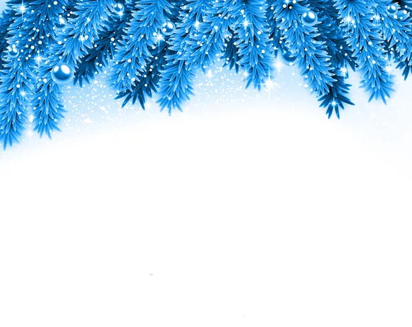 Fir blue christmas background. — Stock Vector