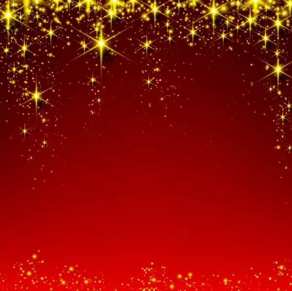 Kerstmis rode ster achtergrond. — Stockvector