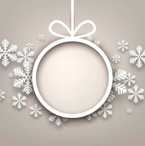 Fond de Noël avec copyspace rond . — Image vectorielle