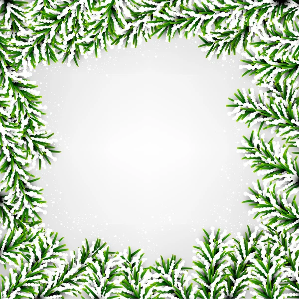 Cadre de Noël en sapin . — Image vectorielle