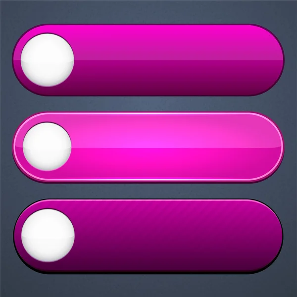 Magenta hochdetaillierte moderne Web-Buttons. — Stockvektor