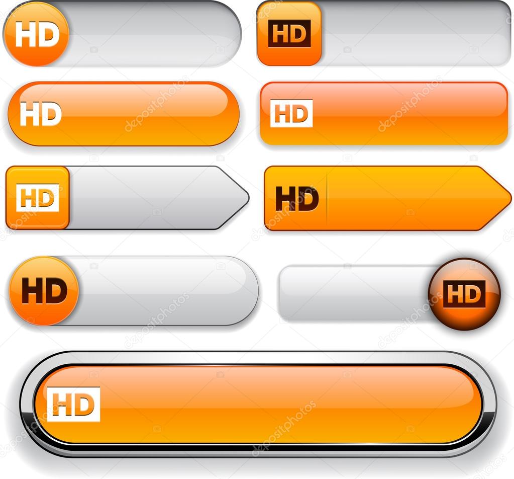 HD high-detailed web button collection.