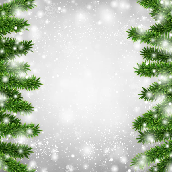 Fir Kerstmis frame. — Stockvector