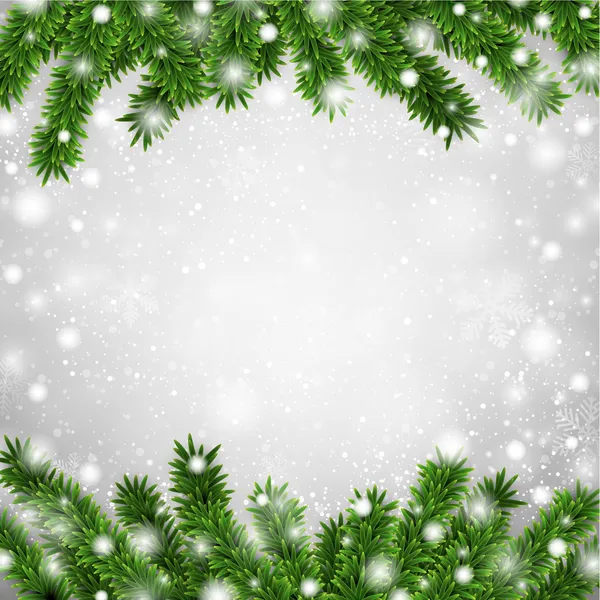 Fir Kerstmis frame. — Stockvector