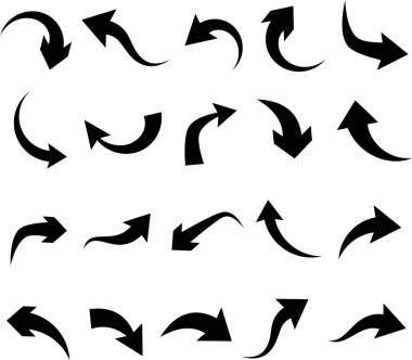 Set of arrow icons. clipart