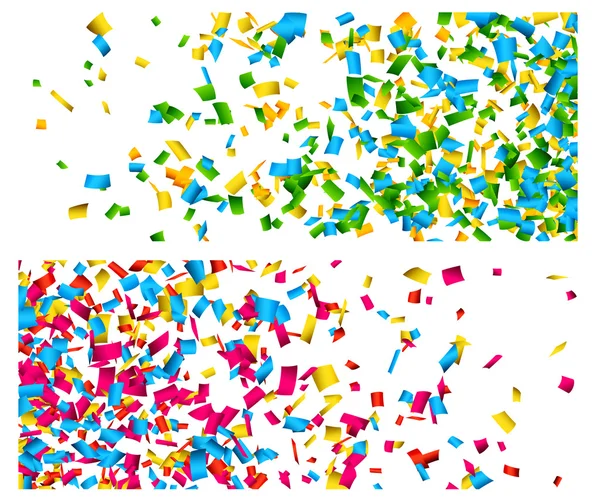 Banderas de celebración Confetti . — Vector de stock