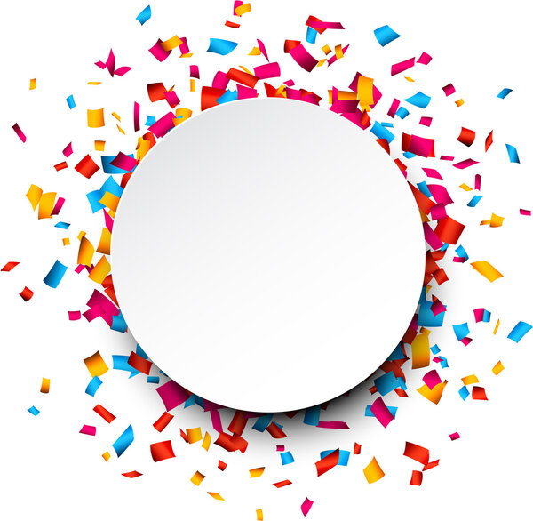 Confetti celebration background.