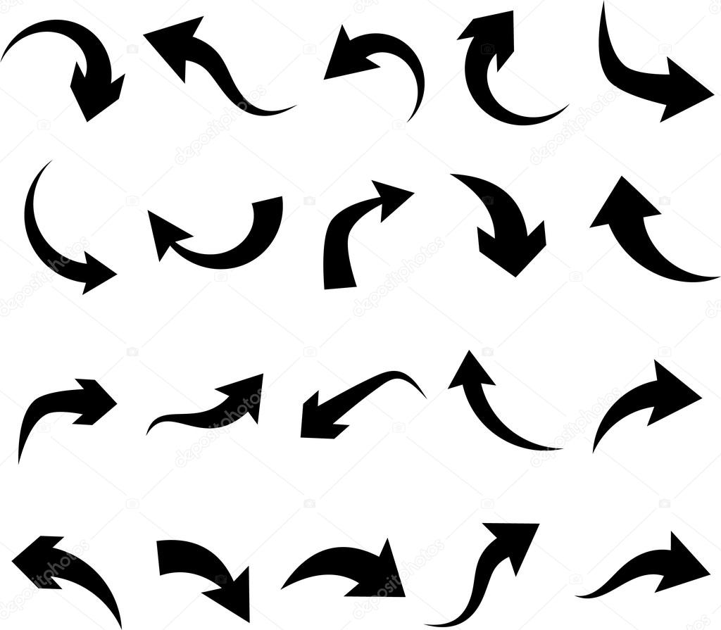 Set of arrow icons.