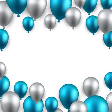 frame background with balloons.