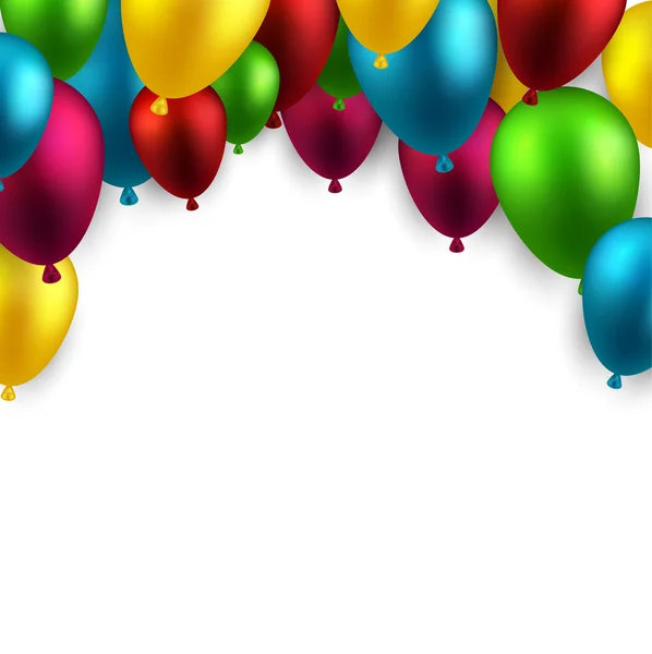 Célébrez l'arc de fond avec des ballons . — Image vectorielle