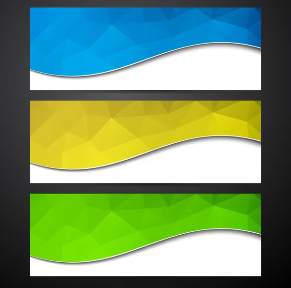 Lege veelhoekige banners. — Stockvector