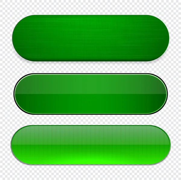 Botones verdes — Vector de stock