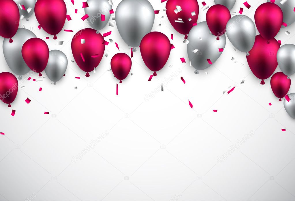 background with balloons.