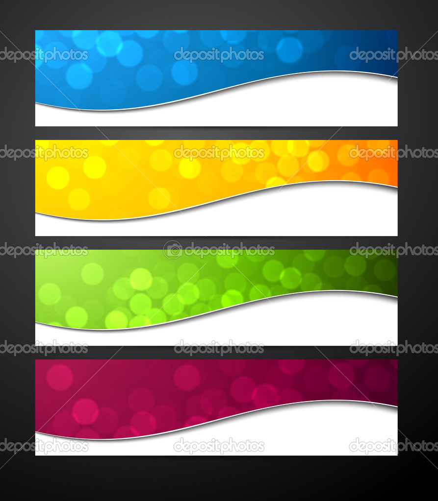 Wavy colorful banners