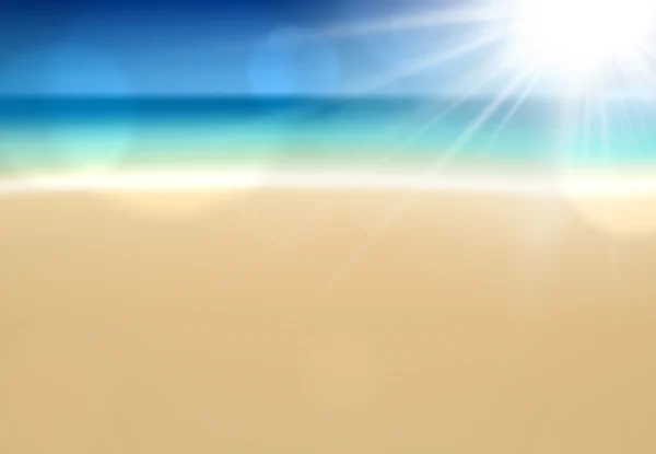 Tropické letní Slunečné pobřeží. — Stockový vektor