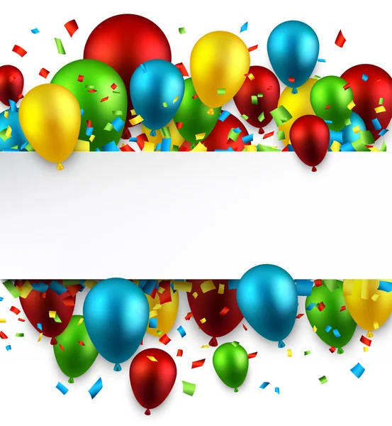 Celebrar fundo colorido com balões . Vetores De Bancos De Imagens