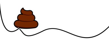 Aralıksız çizilen kaka emojisi yığını. Vektör illüstrasyonu.