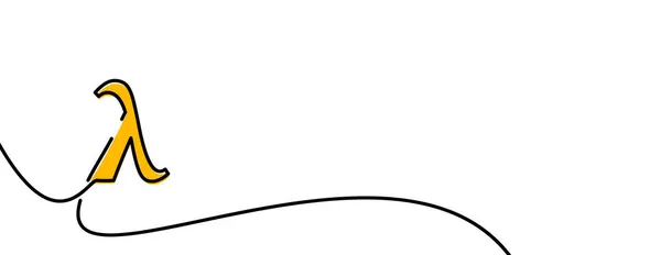 그리스 문자가 윤곽을 그린다 람다의 일러스트 — 스톡 벡터