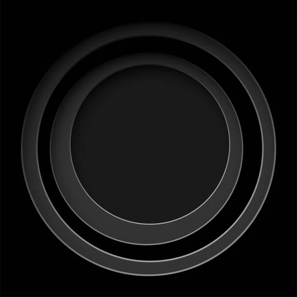 Arrière Plan Abstrait Noir Rond Illustration Vectorielle — Image vectorielle