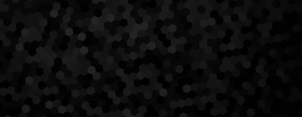 Abstrakt Svart Hexagon Kakel Bakgrund Vektorillustration — Stock vektor