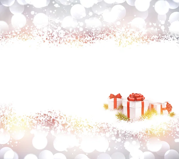 Silver christmas background — Stock Vector