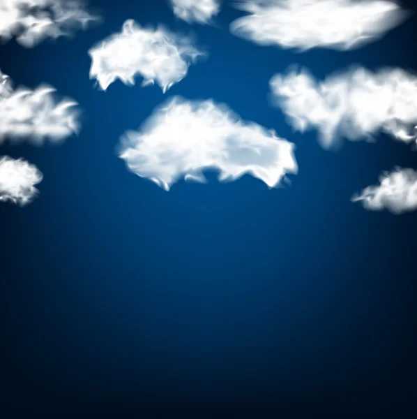 Nubes esponjosas — Vector de stock