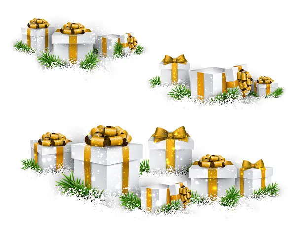 Heaps of gift boxes — Stock Vector