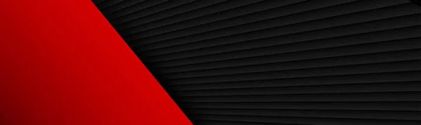 Abstrakte Geometrische Schwarze Linien Hintergrund Rote Farbe Vektorillustration — Stockvektor