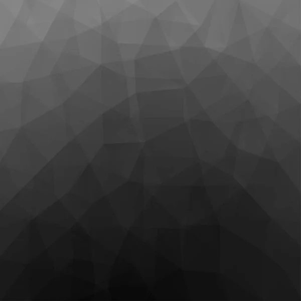 Fond Polygonal Monochrome Noir Abstrait Espace Pour Texte Illustration Vectorielle — Image vectorielle