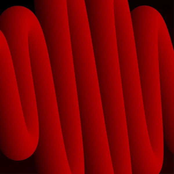 抽象的な赤ブレンド曲線の背景 ベクターイラスト — ストックベクタ