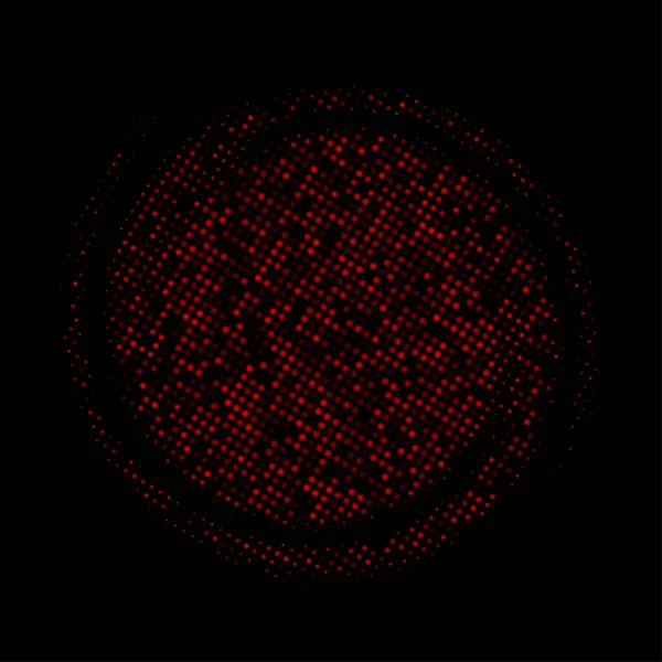 Αφηρημένο Κόκκινο Halftone Διακεκομμένο Στρογγυλό Φόντο Χώρος Για Κείμενο Εικονογράφηση — Διανυσματικό Αρχείο