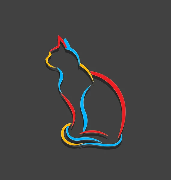 Köpek kedi siluet logosu Vektörel çizim ©deskcube Vektörel 11117813