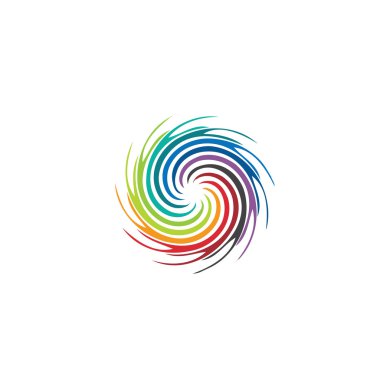 Abstract colorful swirl image. Concept of hurricane, twister, tornado.