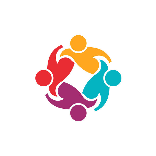 Teamwork Support 4 image . Group of People logo