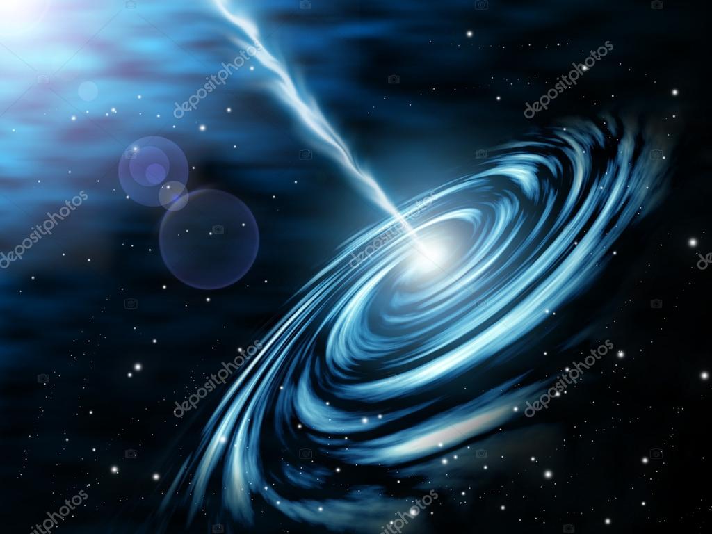 Blue galaxy with star dust