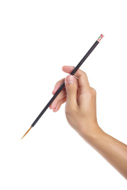 Elimde boya fırçası