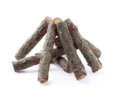 ateşe odun kesme yığını günlüğe kaydeder