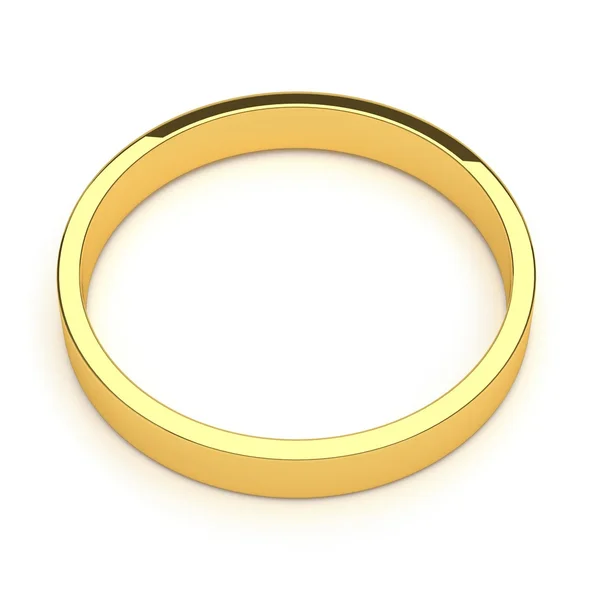 Izolované zlatý prsten — Stock fotografie