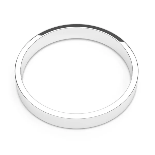 Geïsoleerde zilver of platina ring — Stockfoto