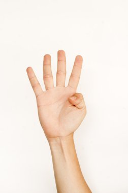 izole el hareketi veya sayma için sinyal