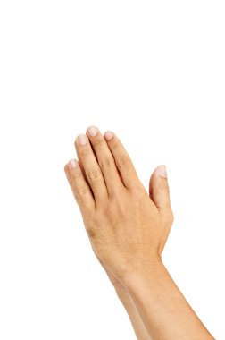 izole palm birlikte, dua eller