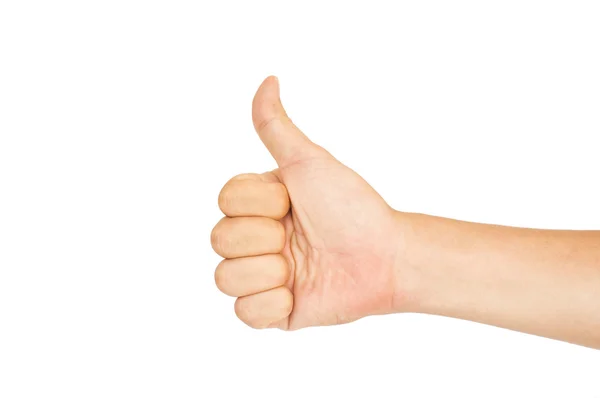 Isolated thumbs up for praise or like — Stock Photo, Image