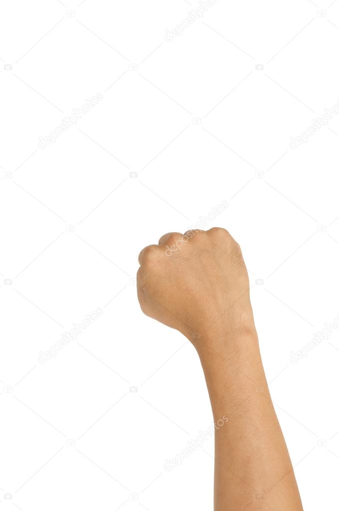 isolated fist with arm