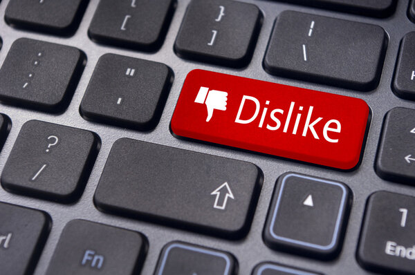 Dislike button for social media