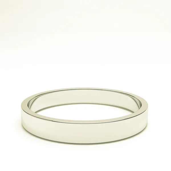 Isolerade silver eller platina ring — Stockfoto