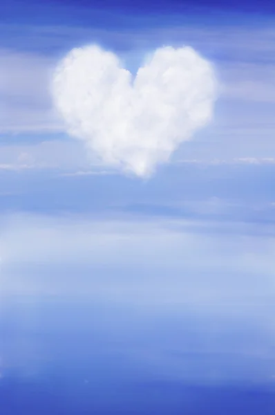 Heart clouds, for valentine days — Stock Photo, Image