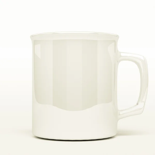 Weißer Kaffeebecher — Stockfoto