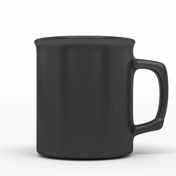 Svart kaffe mugg — Stockfoto