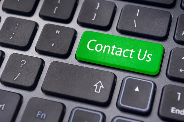 Contact ons bericht op enter toets, voor online contactpersonen. — Stockfoto